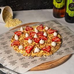 imagem Pizza Brotinho Chocolate Branco com morango e Suspiro