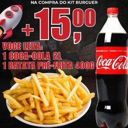 imagem 400g de Batata Pré Frita + Coca Cola 2L