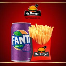 imagem Fanta uva + Batata Pequena