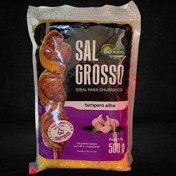 imagem 500g de sal grosso Tempero Alho + 3kg de carvão