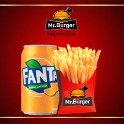 imagem Fanta laranja + Batata Pequena