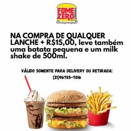 imagem Batata Pequena + Milk Shake 500ml