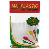 imagem COLHER DE SOBREMESA MAXPLASTIC CONTÉM 50 UND. 
