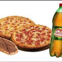 imagem 2 pizzas 35cm+ panini + 1 Refri 2L