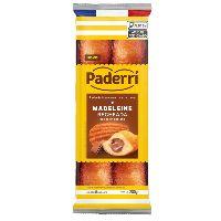 imagem BOLO MADELEINE RECHEADA SABOR CHOCOLATE PADERRI CONTÉM 8 UNIDADES PESO LIQ. 200G