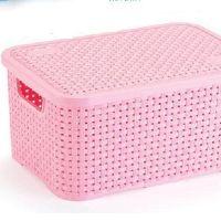 imagem MICRO CAIXA RATTAN BABY ROSA 3,5L