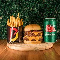 imagem 1 DUPLO CHEDDAR BACON + 1 BATATA P + 1 GUARANÁ  LATA
