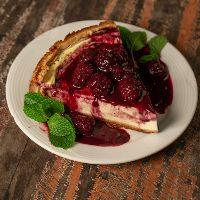 imagem Torta Cheesecake de Amora (Diet) Fatia