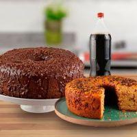 imagem 2 Bolos Tradicionais Pequenos + Refri 2 Litros