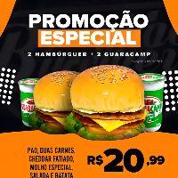 imagem 2 hambúrgueres + 2 Guaracamp 