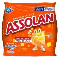 imagem ESPONJA DE LÃ DE AÇO ASSOLAN 45G CONTÉM 8 UNIDADES