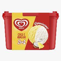imagem Sorvete Cremosíssimo 2 em 1 Fruta Tropical Coco e Abacaxi  2L