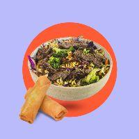 imagem Yakisoba P de carne+Harumaki de chocolate