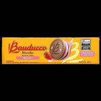 imagem BISCOITO BAUDUCCO SABOR CHOCOLATE COM RECHEIO SABOR MORANGO 140G