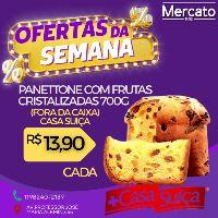 imagem PANETTONE FRUTAS CRISTALIZADAS E UVA PASSAS *CASA SUIÇA* 700G - (FORA DA CAIXA)