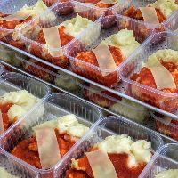 imagem R54) FILÉ DE FRANGO À PARMEGIANA + PURÊ DE BATATA INGLESA