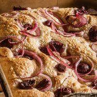 imagem Focaccia de Azeitonas e Cebola 