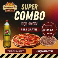 imagem Pizza Gigante + Pequena + Refrigerante guaraná fruki 2l L