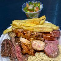 imagem Churrasquinho misto C/ Baião de Dois
