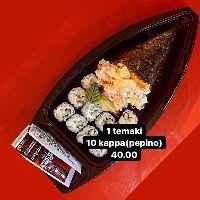 imagem Hachi  1 temaki e 10 kappamaki( pepino)