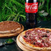 imagem Pizza 35 cm + pizza 25cm ( doce ) Grátis refri 2l :)