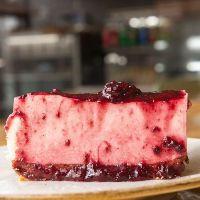 imagem Fatia cheesecake de frutas vermelhas