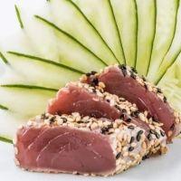 imagem Sashimi atum toast