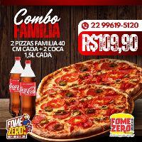 imagem 2 pizzas família (40cm cada ) + 02 coca 1,5lt 