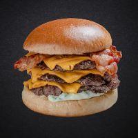 imagem Hamburguer Smash Triplo + Fritas