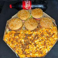 imagem PROMOÇÃO DE SEXTA  - COMBO FIM DA FOME 35CM – 5 Sanduíches (duplo bacon) + Batata Cheddar e Bacon + Coca-Cola 1,5L