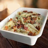 imagem Penne  ou Fettuccine à Queijo Grana Padano com Bacon 