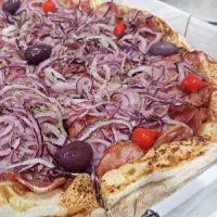 imagem 1 PIZZA GRANDE DE CALABRESA + 1 BROTO DE BANANA NEVADA + 1 GUARANA ANTARTICA DE 1,5