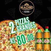 imagem  2 Pizzas Grandes + 2 refrigerantes de 1 litro e entrega Grátis!