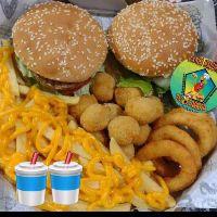 imagem 2 x egg bacon mais batata mais  salgado mais  anel+ 2 guaravitas