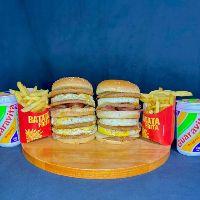 imagem PROMOÇÃO DE SÁBADO - 2 MONSTRO BURGUER + 2 BATATA P + 2 GUARAVITAS