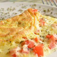 imagem Omelete de tomate com cebola