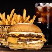 imagem Trio Cheeseburger Smashed + Acompanhamento + Bebida