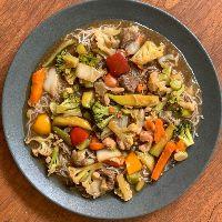 imagem R08) YAKISSOBA LIGHT COM CARNE BOVINA E DE FRANGO (COM MACARRÃO)