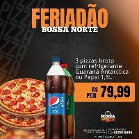 imagem 3 pizzas brotão de 25cm  + refrigerante 1,5l