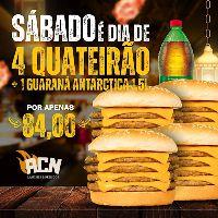 imagem PROMOÇÃO  DE SÁBADO - 4 QUARTEIRÃO + 1 GUARANÁ ANTARTICA 1,5L