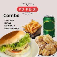 imagem X Salada + Refri + Fritas + Churros 
