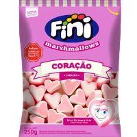imagem MARSHMALLOWS FINI CORAÇÃO SABOR MORANGO E NATA 250G