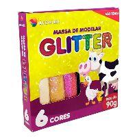 imagem MASSA DE MODELAR GLITTER 6 CORES 