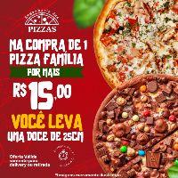 imagem Promoção Pizza Família + R$15,00 Leve uma Pizza Doce de 25cm