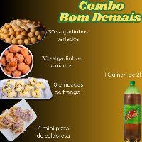 imagem Combo Bom demais (30 misto 15 empada 8 churros 4 pizza 1 Quinari 2l)