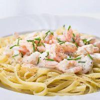 imagem Fettuttine Alfredo com Camarões