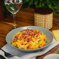 imagem Mac And Cheese Bacon ou Frango Grelhado  
