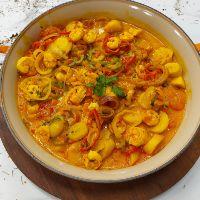 imagem Muqueca de Peixe Com Banana da Terra, Camarão e Pirão de Banana