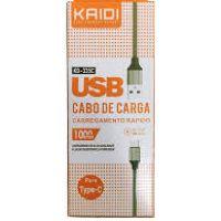 imagem CARREGADOR USB CARREGAMENTO RÁPIDO P/ TIPO-C KAIDI