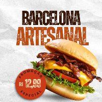 imagem Barcelona - Pão Brioche, Carne Artesanal, Cebola Roxa, Alface, Tomate.